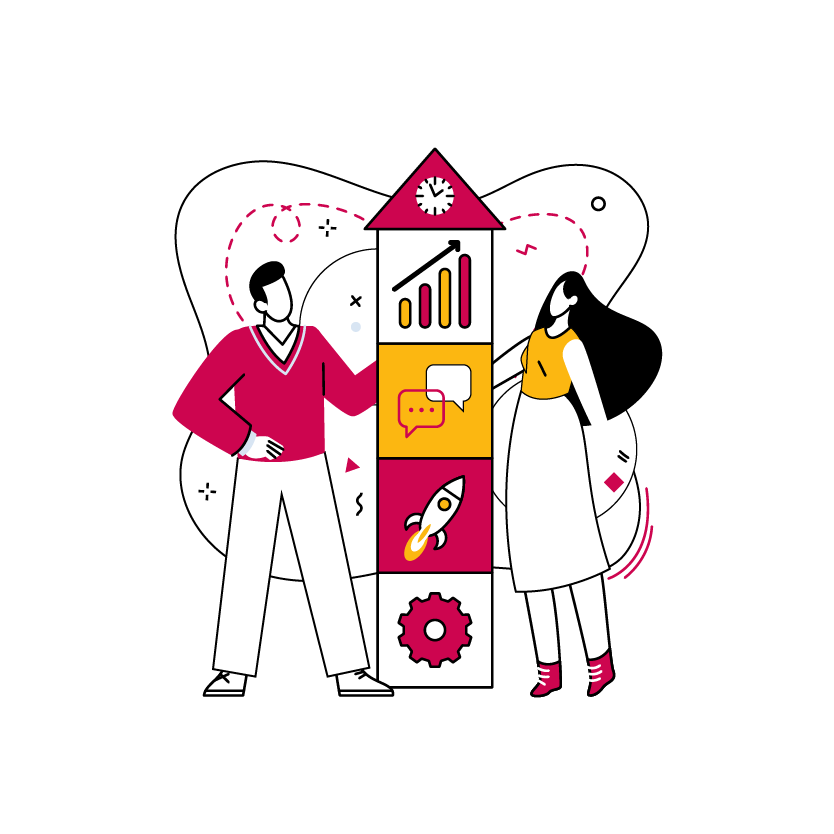 domain and hosting Illustration